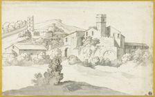 Landscape with an Old Castle, n.d. Creator: Michel-Ange Houasse