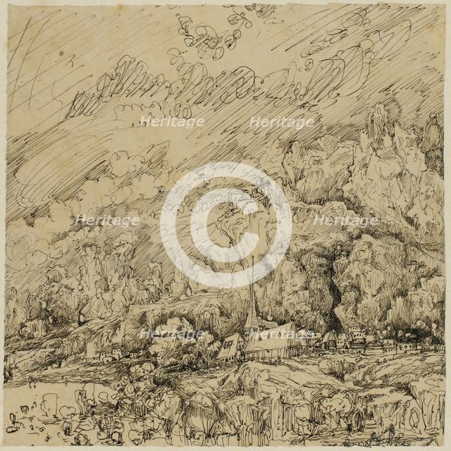 Landscape with an Old Church, n.d. Creator: Rodolphe Bresdin.