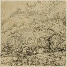 Landscape with an Old Church, n.d. Creator: Rodolphe Bresdin
