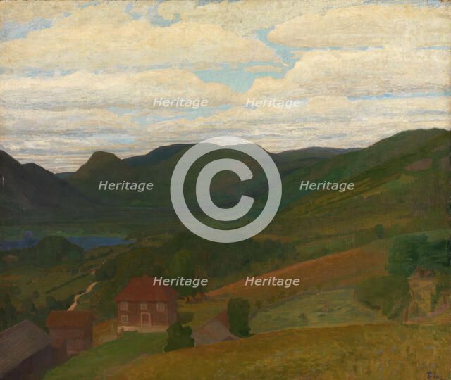Landscape with an old Farm, 1897. Creator: Thorvald Erichsen.