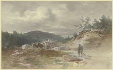 Landscape with an ox-drawn cart, 1882. Creator: Anton Burger