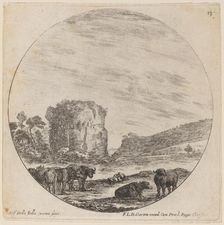 Landscape with Antique Ruins, 1646. Creator: Stefano della Bella