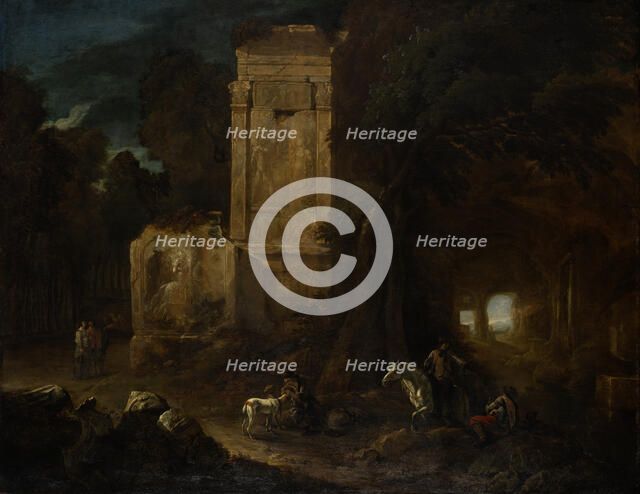 Landscape with Ancient Ruins, 1643. Creator: Abraham van Cuylenborch.