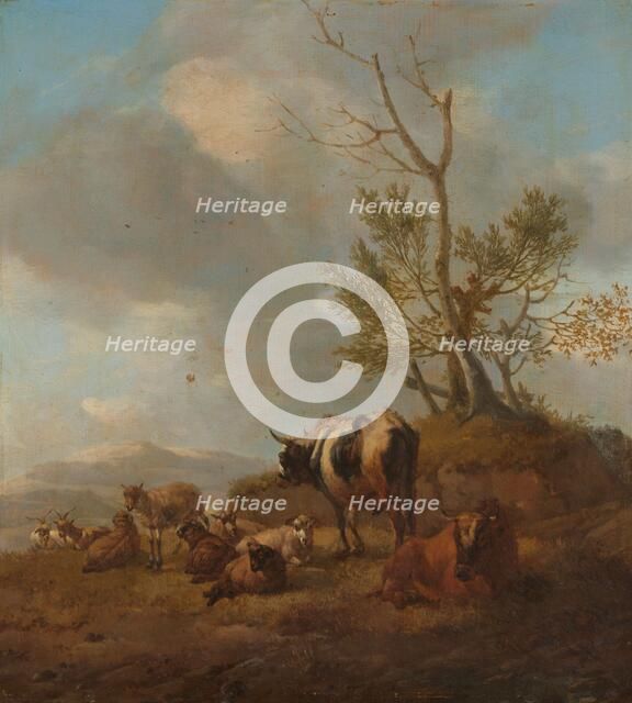 Landscape with Animals, 1650-1694. Creator: Willem Romeyn.