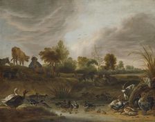 Landscape with animals, 1652. Creator: Cornelis Saftleven