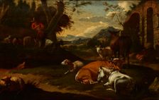 Landscape with Animals, 1st half of 18th century. Creator: Michiel Carree