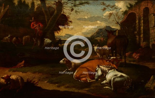 Landscape with Animals, 1st half of 18th century. Creator: Michiel Carree.