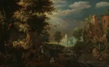 Landscape with Animals and Ruins, c1616. Creator: Roelandt Savery
