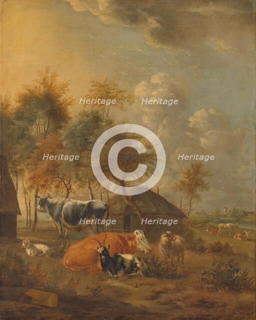 Landscape with Animals, c.1700-c.1799. Creator: Schilder.