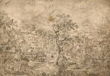 Landscape with Abraham and Angels, 1567. Creator: Hans Bol