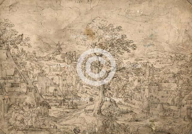Landscape with Abraham and Angels, 1567. Creator: Hans Bol.