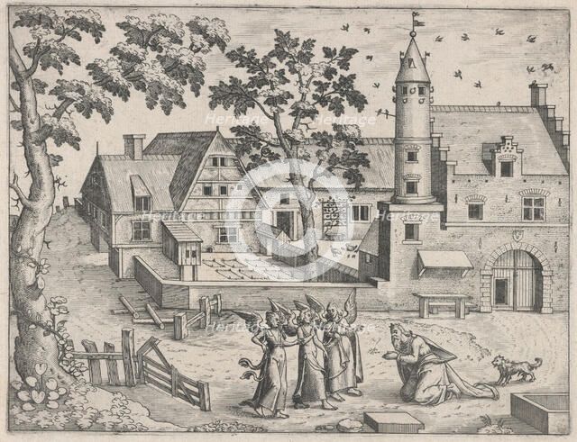 Landscape with Abraham and Three Angels, ca. 1570., ca. 1570. Creators: Anon, Lucas Gassel.