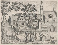 Landscape with Abraham and Three Angels, ca. 1570., ca. 1570. Creators: Anon, Lucas Gassel