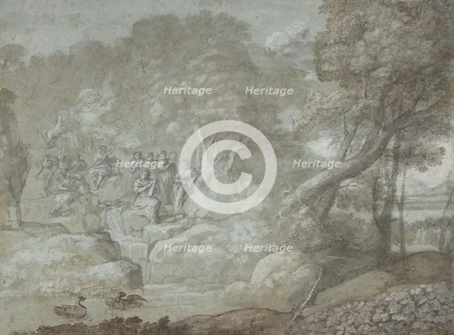 Landscape with Apollo and the Muses, 1674. Creator: Claude Lorrain.