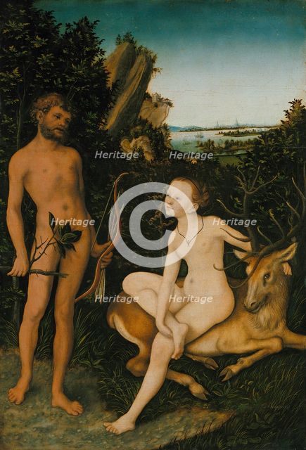 Landscape with Apollo and Diana, 1530. Artist: Cranach, Lucas, the Elder (1472-1553)