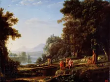 Landscape with Apollo and Marsyas 1639-1640. Artist: Claude Lorrain