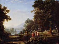 Landscape with Apollo and Marsyas 1639-1640. Artist: Claude Lorrain
