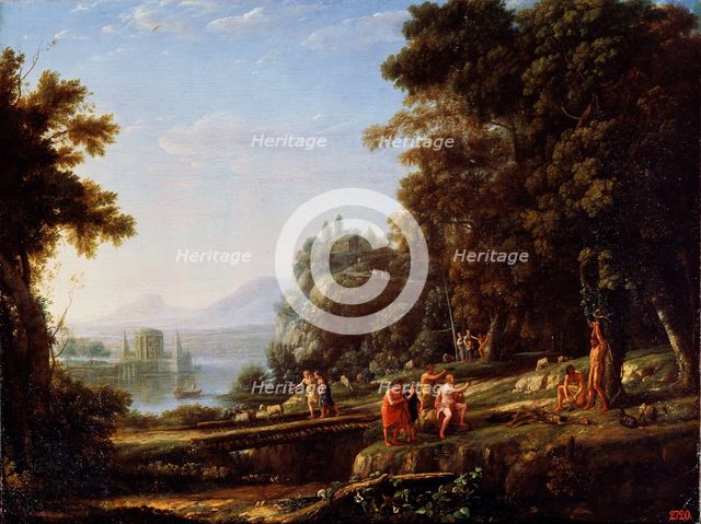 'Landscape with Apollo and Marsyas', 1639-1640.  Artist: Claude Lorrain