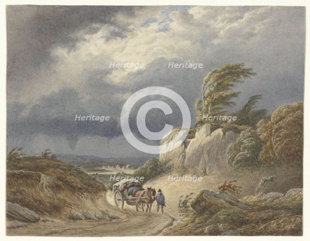 Landscape with approaching storm, 1849-1917. Creator: Matthijs Maris.