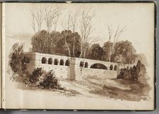 Landscape with Aqueduct, 1832. Creator: Thomas Cole