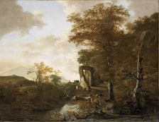 Landscape with arched gateway c1654. Artist: Adam Pynacker
