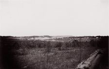 [Landscape with army encampment in the distance]. Brady album, p. 125, 1861-65. Creator: Unknown