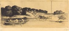 Landscape with Boat, 1st plate (Le paysage au bateau). Creator: Alphonse Legros