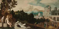 Landscape with Bathsheba, c.1540-c.1545. Creator: Jan van Scorel