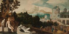Landscape with Bathsheba, c.1540-c.1545. Creator: Jan van Scorel