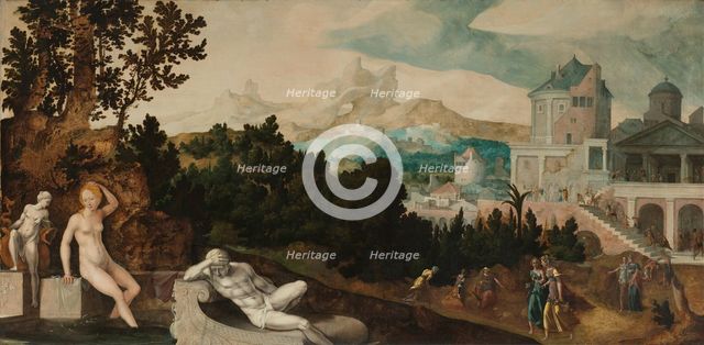 Landscape with Bathsheba, c.1540-c.1545. Creator: Jan van Scorel.