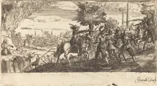 Landscape with Battle Scene. Creator: Unknown