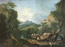 Landscape with banditti round a tent, 1752. Creator: Richard Wilson