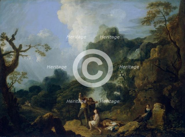 'Landscape with Banditti: the murder', 1723-1782. Creator: Richard Wilson.