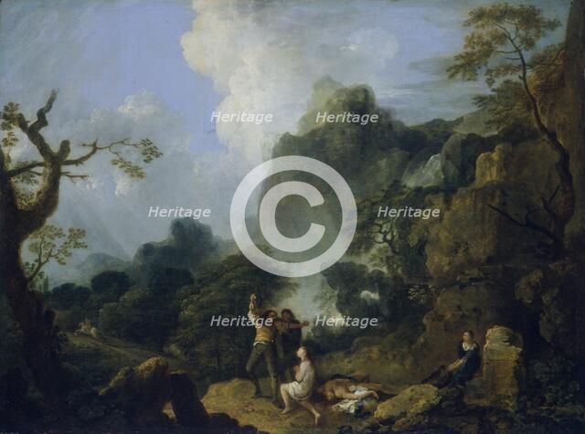 'Landscape with Banditti: the murder', 1723-1782. Artist: Richard Wilson.