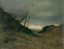 Landscape with bare trees, (c1880s) Creator: Petrus van der Velden