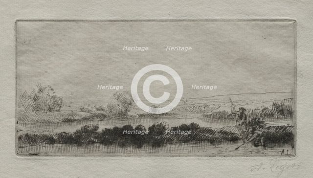 Landscape with Beat-bog: In the Marsh. Creator: Alphonse Legros (French, 1837-1911).