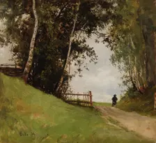 Landscape with Birch Trees, 1864. Creator: Berndt Lindholm