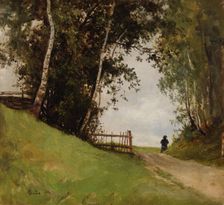 Landscape with Birch Trees, 1864. Creator: Berndt Lindholm