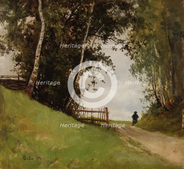 Landscape with Birch Trees, 1864. Creator: Berndt Lindholm.