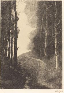 Landscape with Birch Trees (Le paysage aux bouleaux). Creator: Alphonse Legros