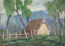 Landscape with birches, c1929. Creator: Zolo Palugyay