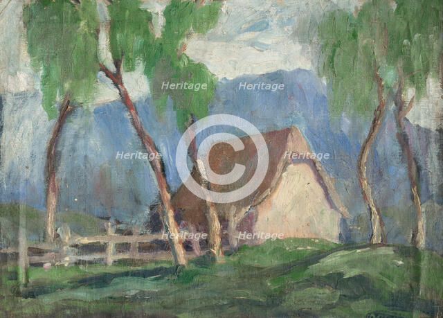 Landscape with birches, c1929. Creator: Zolo Palugyay.