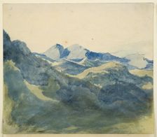 Landscape with Blue Mountains, c1820-1824. Creator: Franz Theobald Horny