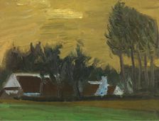 Landscape with Black Italian Poplars, 1942. Creator: Gustave De Smet