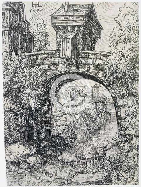 'Landscape with Bridge', 1550. Artist: Hans Sebald Lautensack