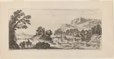 Landscape with Bridge, 1641. Creator: Stefano della Bella