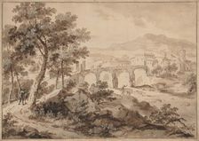 Landscape with Bridge, 1700-1729. Creator: Marco Ricci (Italian, 1676-1729)