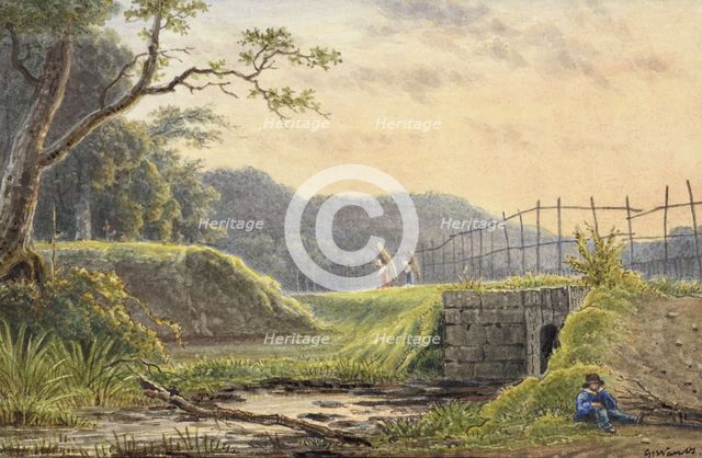 Landscape with bridge, 1792-1861. Creator: Georgius Jacobus Johannes van Os.
