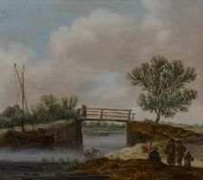 Landscape with Bridge, known as The Small Bridge c1616-1656. Creator: Jan van Goyen