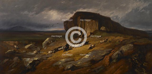 Landscape with Buffalo, c1865-68. Creator: Jean Achille Benouville.